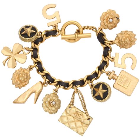 chanel makeup charm bracelet|Chanel vintage charm bracelet.